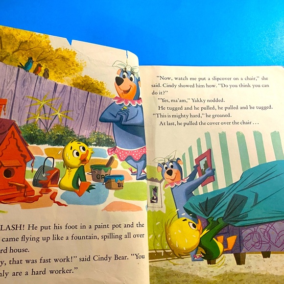YOGI BEAR VTG 1962 A LITTLE GOLDEN BOOK YAKKY DOODLE AND CHOPPER HANNA-BARBERA - Picture 5 of 13